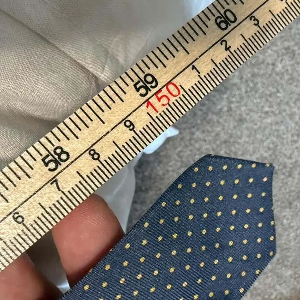 Vintage Tommy Hilfiger Blue Silk Necktie Geometric Grid Pattern